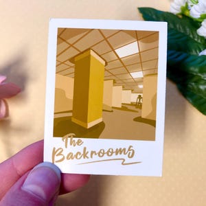 バックルームホラーポラロイドロケーションビニールステッカー