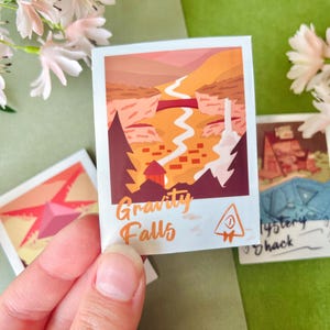 Gravity Town Polaroid Location Vinyl Stickers