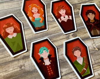 Vampire SMP Coffin Stickers | VSMP Glossy Vinyl Sticker