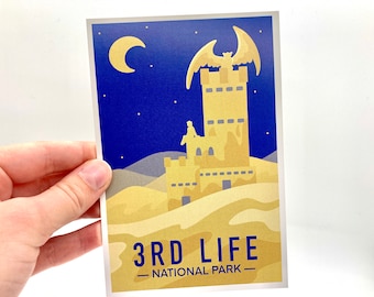 Drittes Leben / Life Series Nationalpark - Hermitcraft / Grian and Scar Mini Kunstdruck