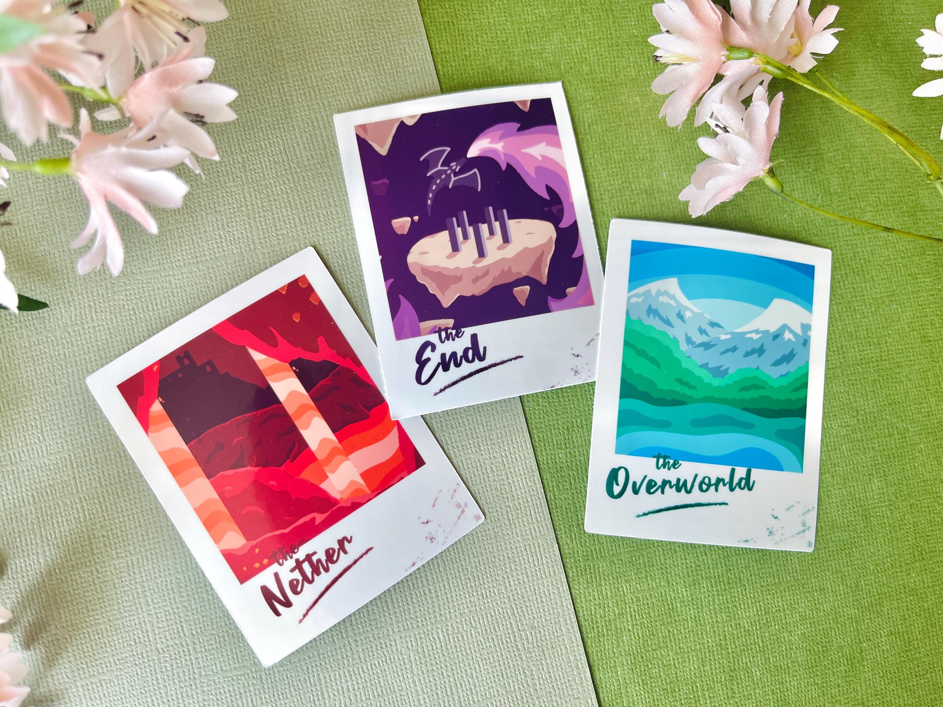 MC Block Game Polaroid Location Vinyl Stickers - Etsy