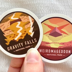 Gravity Falls / Weirdmageddon National Park Glossy Vinyl Stickers