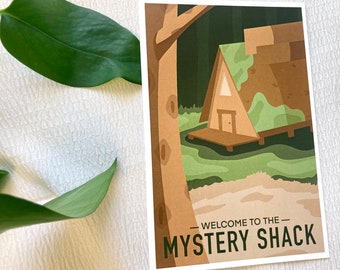 Welcome to the Mystery Shack - Mini Art Print | Cartoon, Aesthetic, Style, Drawing