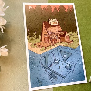 Beneath the Surface - Gravity Falls Mystery Shack - Mini Art Print | Cartoon, Aesthetic, Style, Drawing
