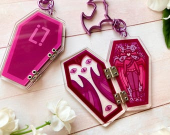 Watcher Grain Coffin Double-Sided Hinged Acrylic Keychains | Evo SMP, Life Series