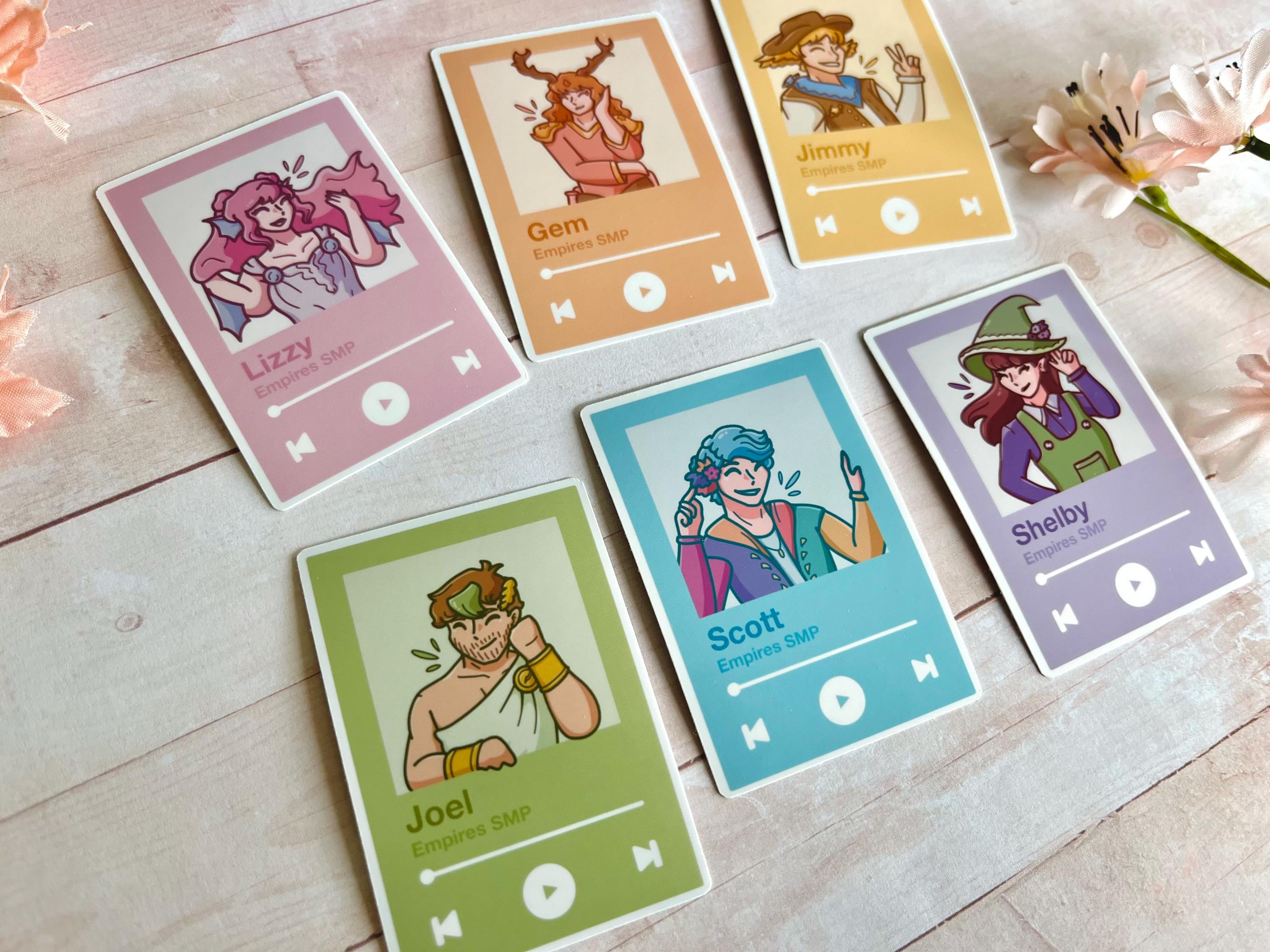 Empires SMP Characters Vinyl Stickers | Scottsmajor, Joel, Lizzie ...