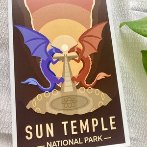 Sun Temple National Park - Avatar / ATLA Mini Art Print | Anime, Aesthetic, Style, Drawing