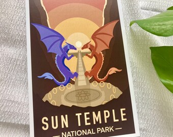 Sun Temple National Park - Avatar / ATLA Mini Art Print | Anime, Aesthetic, Style, Drawing