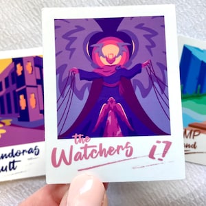 Dream SMP / Watcher / QSMP Polaroid Location Stickers - dsmp / mcyt Vinyl Stickers