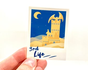 3rd Life Desert Duo (Scar & Grian) Polaroid Location Vinyl Stickers