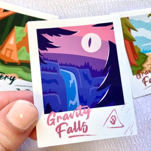 Gravity Falls pt 2 Polaroid Location Vinyl Stickers