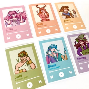 Empires SMP Characters Vinyl Stickers | Scottsmajor, Joel, Lizzie, Shubble, Solidarity Gaming, GeminiTay