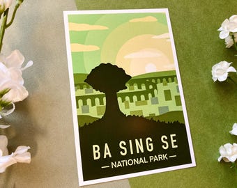 Elemental Nations National Park - Mini Art Print | Anime, Style, Drawing