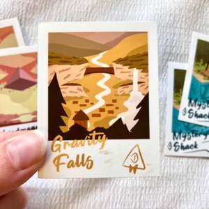 Gravity Falls Polaroid Location Vinyl Stickers