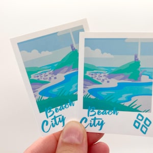 Pegatinas de vinilo Polaroid de Beach City SU