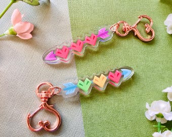 Life Hearts Arrow Double-Sided Acrylic Keychains | Life Series