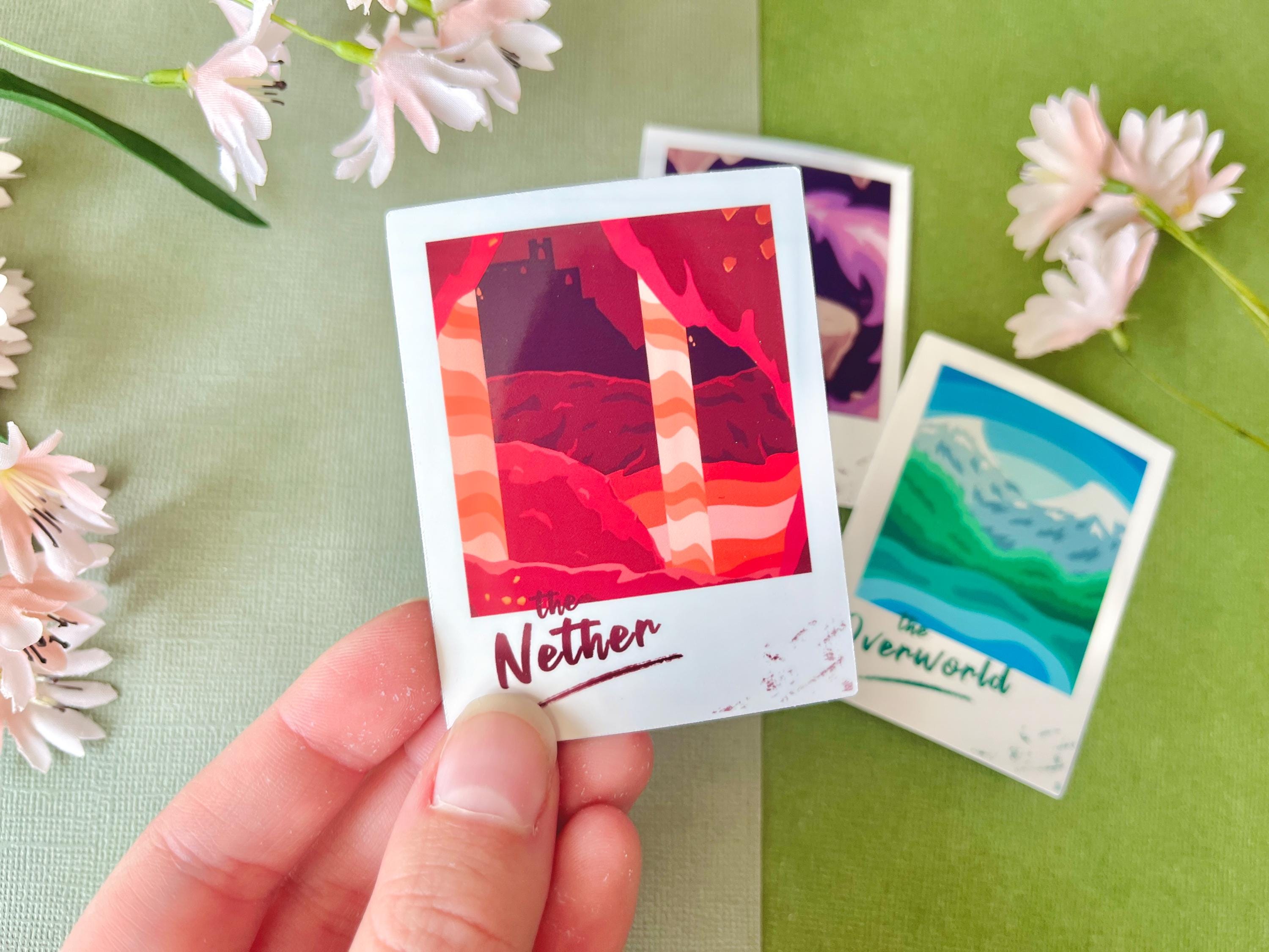 MC Block Game Polaroid Location Vinyl Stickers - Etsy