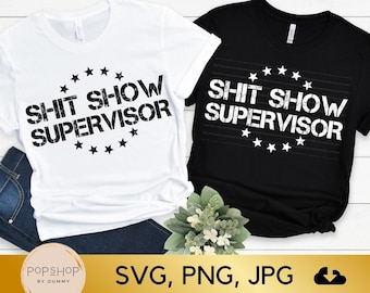 "Shit Show Supervisor" Funny Baseball Cap - Adjustable Trucker Hat For Men, Women, Boss, Teacher (White) - View #5