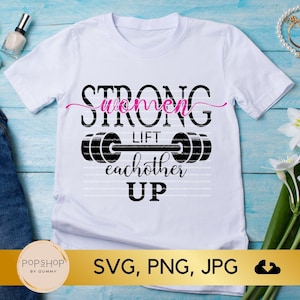 Strong Women Life Eachother Up SVG Cricut File, Fitness Lover Svg, Workout Quote Svg, Gym Women Svg, Png, Jpg