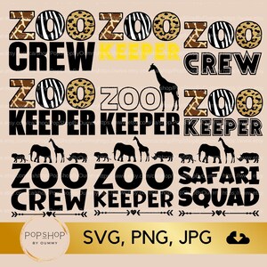 Zoo Keeper SVG Bundle: Safari Animals, School Trip (Digital Download)