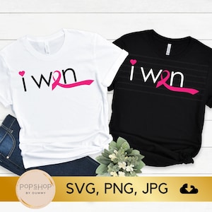 I Won Breast Cancer Awareness Ribbon SVG PNG JPG (Digital Download)