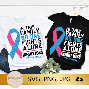 Infant Loss Awareness Ribbon SVG: Pink and Blue (Digital Download)