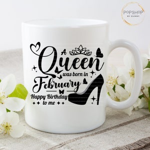 February Birthday Queen SVG: T-Shirt Design (Digital Download) image 4