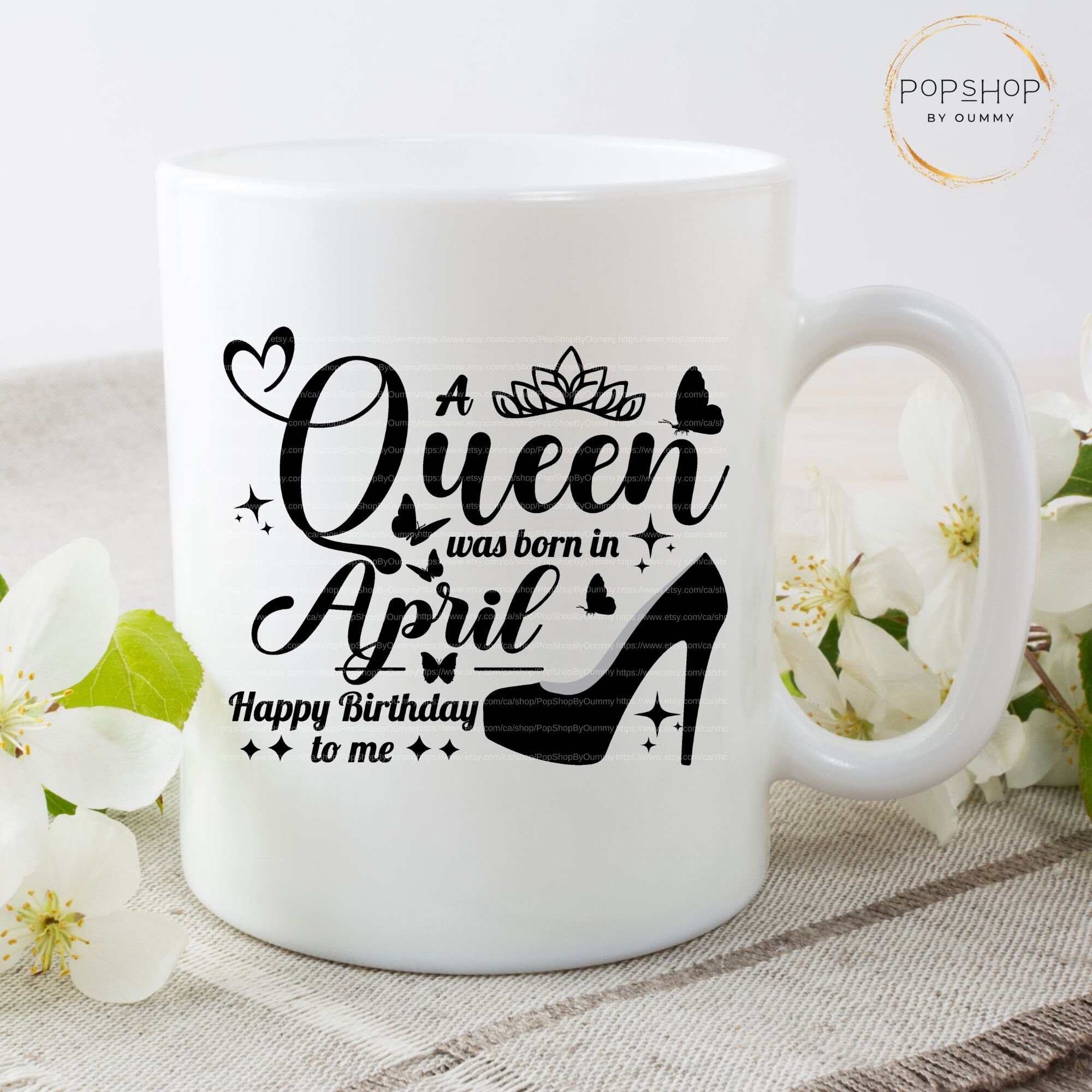 April Birthday Queen SVG: T-shirt Design (digital Download) - Etsy