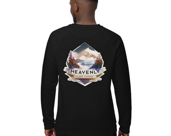 Heavenly Ski Resort - Unisex organic raglan sweatshirt