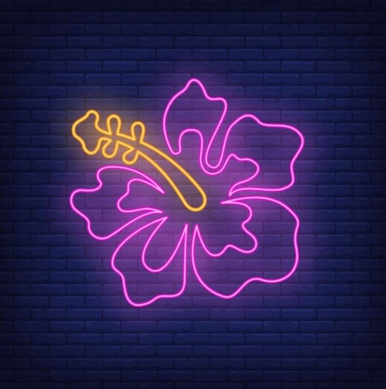 Flower neon sign Home neon light sign Party Led neon sign Etsy