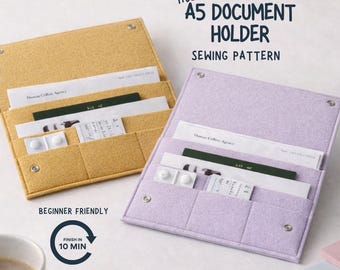 Document Utility Pouch PDF Pattern, Beginner Sewing Pattern, Medical Document Holder, Pregnancy Organizer | Easy 10-Minute Sew