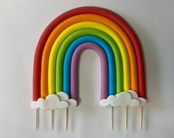 Fondant Rainbow Cake Topper