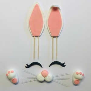 Edible Bunny Cake Topper Decorations