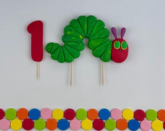 Fondant Hungry Caterpillar Cake Topper Decoration Set
