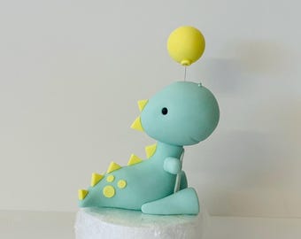 Fondant Dinosaur Cake Topper Decoration With Balloon