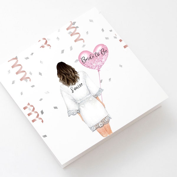 Personalised Bride to Be Card, 6X6 Card Bride to be Keepsake Card, Hen Card, HenDo Gift, Bride to be Card, Hen Party