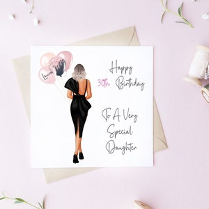 Personalisierte spezielle Geburtstagskarte für Tochter / Nichte / Schwester / Freund, 6X5 quadratische personalisierte Karte Personalisierte Karte nach Maß, Geburtstag