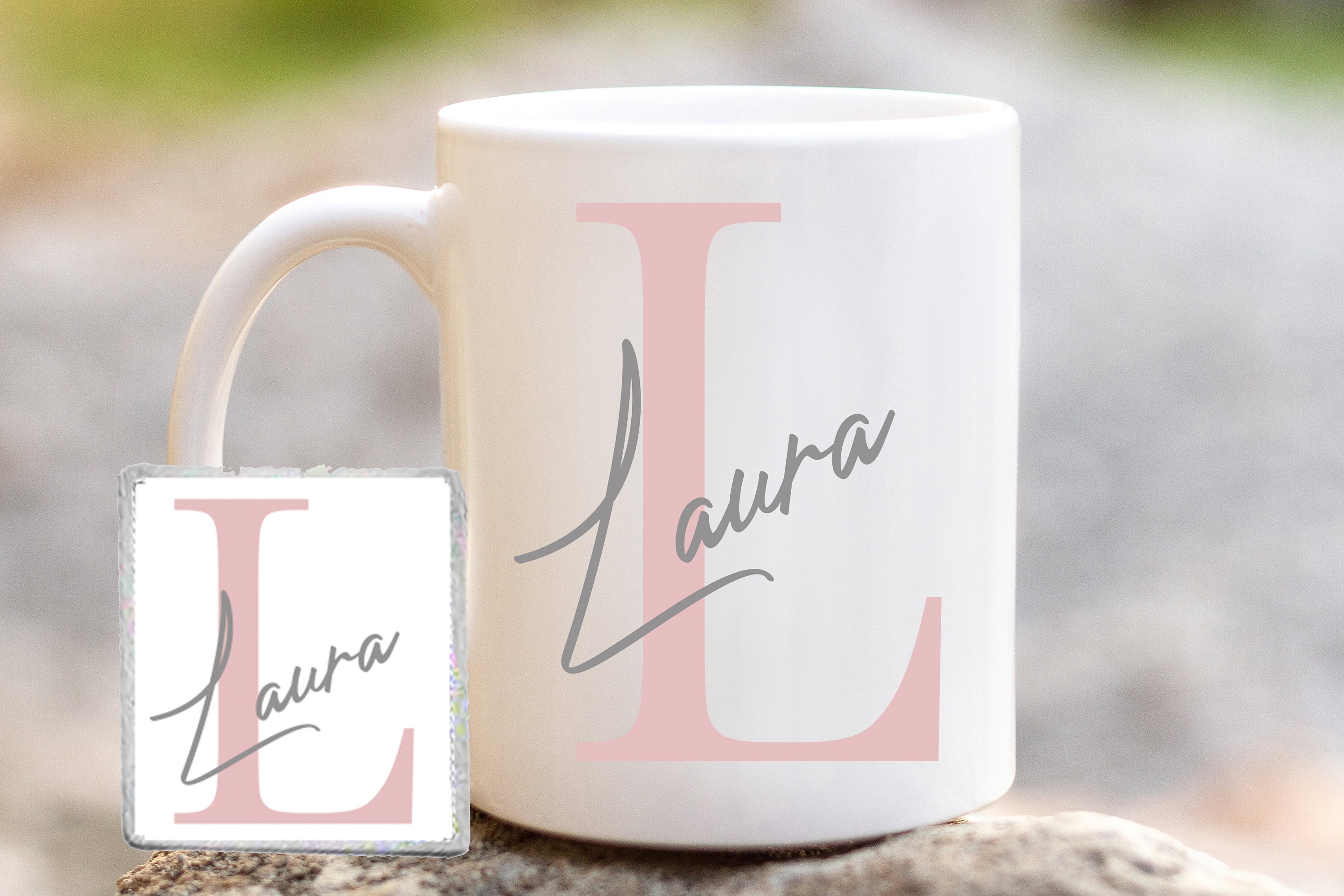 Initial Monogram 16 oz. Mug — Trudy's Hallmark