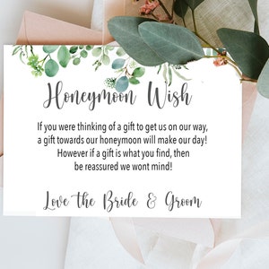 Wedding Honeymoon Wish Poem, Wedding Wish Poem, Modern, Minimalis, RHEA Range Wedding Invitation Add On Accessories Keepsake Gift PK of 10