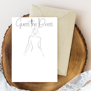 Guess the Dress, Hen Party Game CLIO Range Accessories Keepsake Gift Hen Party Games,Bride To Be, Bachelorette, Simple