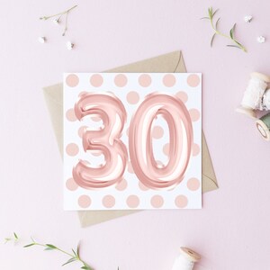 Carte d’âge personnalisée 6x6, carte et cadeau d’occasion spéciale, son anniversaire, son anniversaire, carte à thème de ballon, carte personnalisée, carte d’âge,