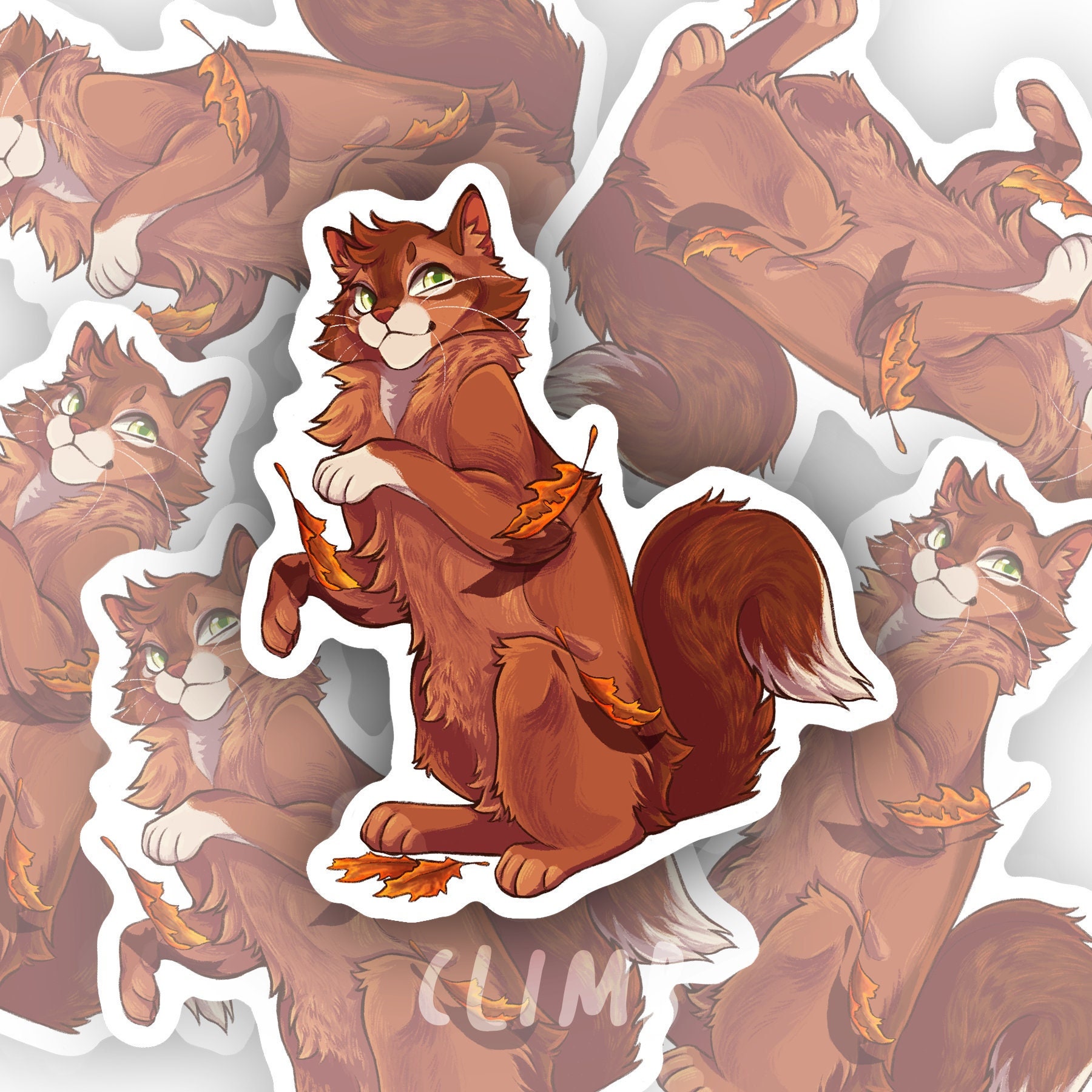 Cute Warrior Cats Sticker Set Bluestar Fireheart 