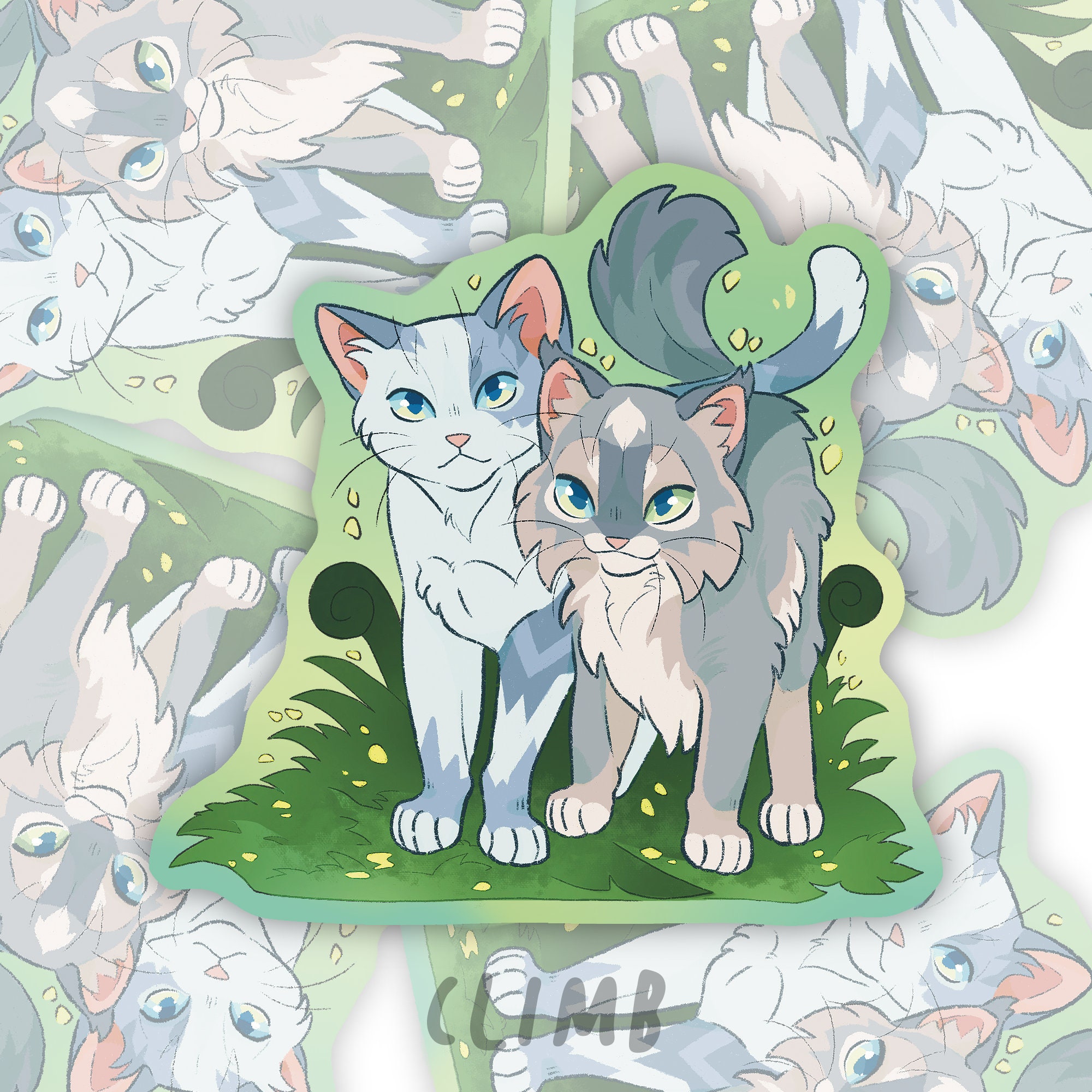 Cute Warrior Cats Sticker Set II - Leafpool Jayfeather Hollyleaf Lionblaze  Mothwing Hawkfrost Mapleshade Ivypool Tallstar Brightheart