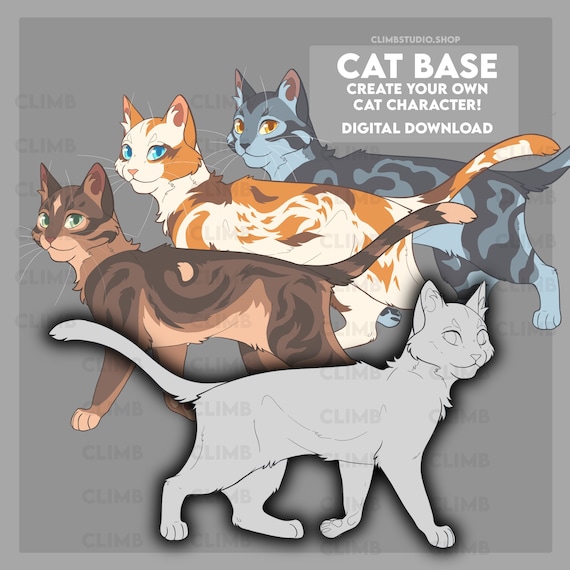 Cat Base Create Your Own Cat Character Lineart Warrior -  Norway