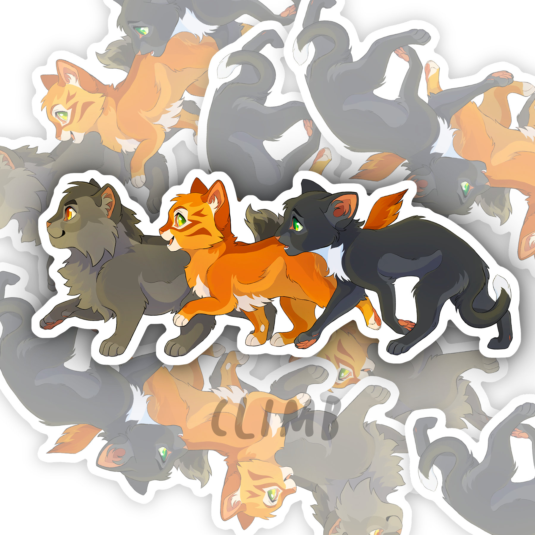 Warrior Cats Inner Glow Firestar Jayfeather Tigerstar Graystripe Bluestar  Squirrelflight Edible Cake Topper Image ABPID56558 