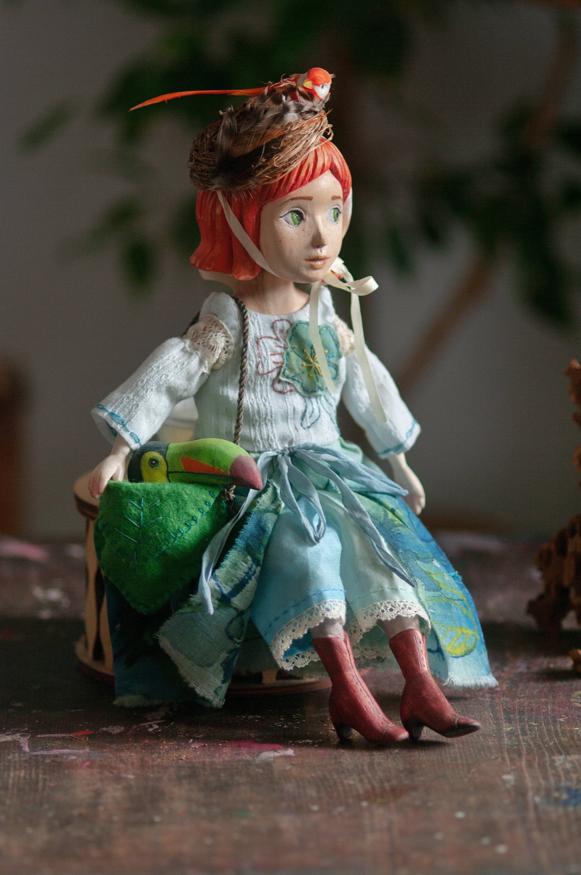 Wooden girl spring Etsy