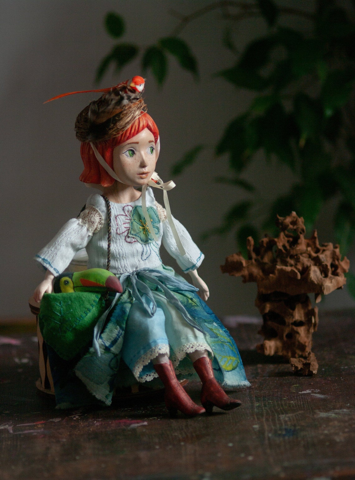Wooden girl spring Etsy