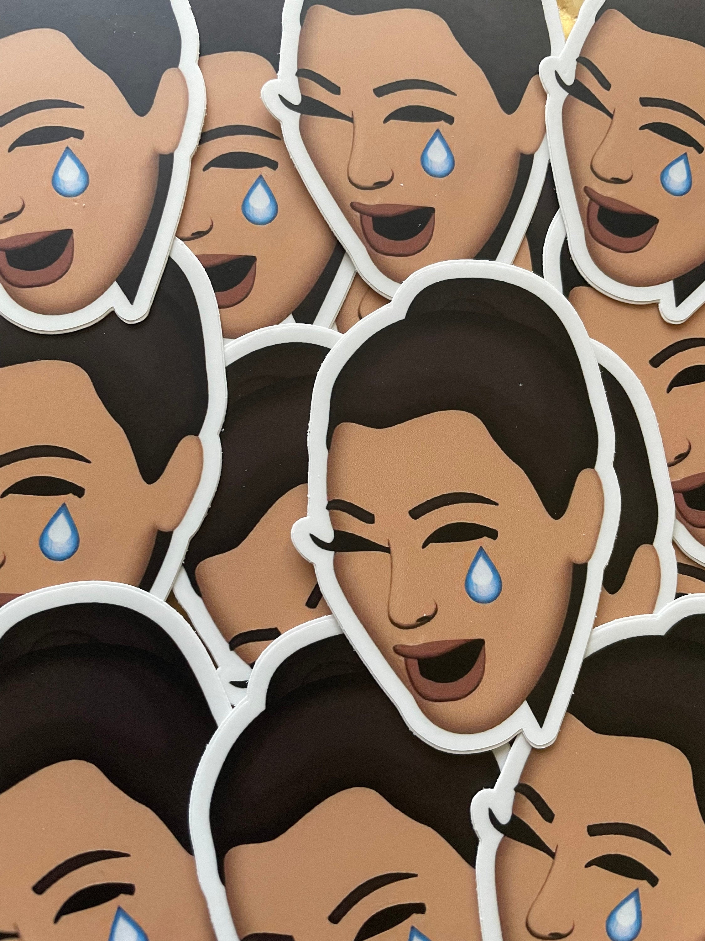 have tillid historie Cafe Kim Kardashian Crying Kimoji Sticker - Etsy