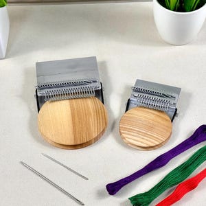 Set of 2 Darning Looms 14 and 21 hooks, Visible Mending Loom, Speedweve darner loom kit