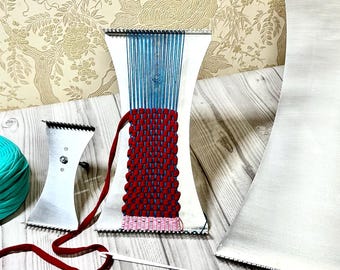 Weaving Looms with Stand and Needles, Tapestry weave kit for beginners, Portable loom, Gift for weaver, Craft tools